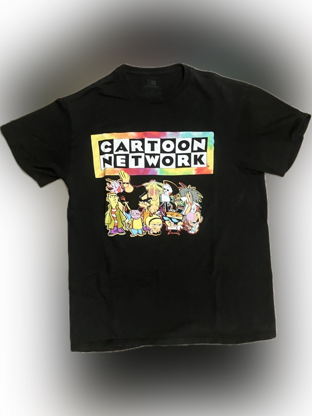 Cartoon Network Black Tee with Multicolor Character Print